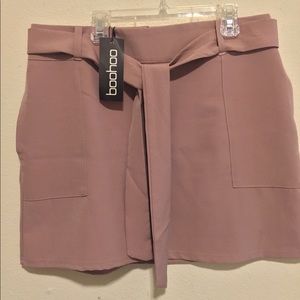 BooHoo Mauve Wrap Skirt
